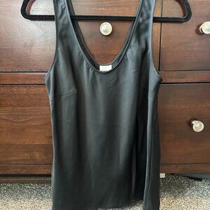 NWT Black Satin Tank Top